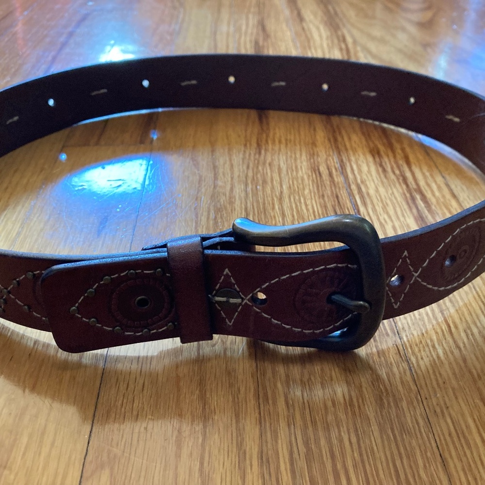 EUC FOSSIL brand Western-style Leather Belt